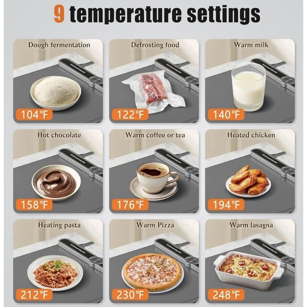 Warming Mat for Food extra large, Silicone Heating Mat For Food